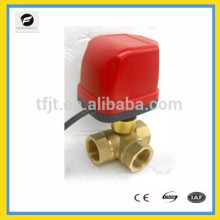 AC220V T-flow 3 way 3/4" Brass 3wires operation motorized ball valve